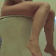 A girl takes a shit while sitting on a toilet that is a little too tall for her. Her legs dangle as pooping sounds are heard in 2 scenes. Finished product shown at the end of the second scene. About 9.5 minutes.